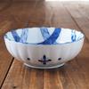 Minoru Pottery Obi Small Crest Chrysanthemum Shape 5.5 Square Pot, Blue, Diameter 6.6 x 2.4 inches (16.7 x 6.1 cm) view 2