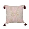 Artajul Tribal Chic 'Blush' Decorative Hand-Embroidered Throw Pillow 22 X 22 view 2
