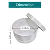 Sarah's Hat Boxes Classic White Hat Box  21.5" x 11.5" (Dia. x Ht.) Handmade in USA  Odorless Non-Toxic Adhesive, Cording Handle  Premium Storage for Hats & Accessories view 3
