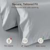 California Design Den Pillow Cases Standard Size Set of 2-1000 Thread Count Sateen, Soft & Thick 100% Cotton Standard/Queen Size Pillow Case Set, Durable - Light Grey view 4