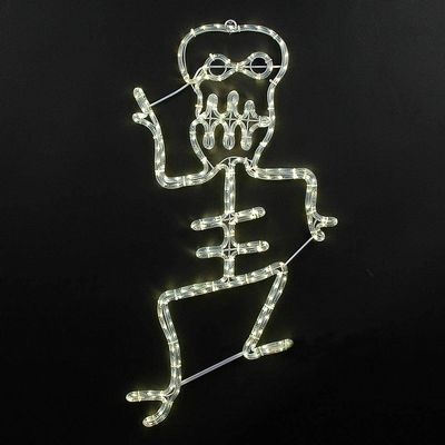 Novelty Lights LED Warm White Halloween Skeleton Rope Light Motif Sculpture, Halloween Decorations