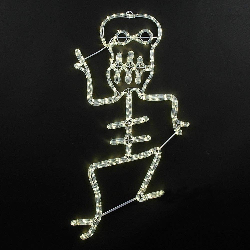 Novelty Lights LED Warm White Halloween Skeleton Rope Light Motif Sculpture, Halloween Decorations