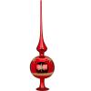 Inge Glas Starry Sky Red Shiny German Glass Christmas Tree Topper 14.2 Inch view 1