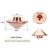 TEN-HIGH Laser Nozzle Single Layer for Fiber Laser Cutting Head, Dia.28mm, Height 15mm, Caliber 3.5mm, Conventional Type Laser Cutting Nozzle, 5 pcs/lot. view 3