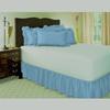 Amuze Bedding Egyptian Cotton 300 Thread Count 1 PC Tailored Single Ruffled/Dust Ruffle Bed Skirt (Sky Blue, Full, Drop Length 17 Inches) view 2