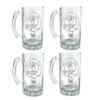 Clan MacDuff Scottish Crest Stein Set of 4, 16oz Engraved Highland Family Emblem  Personalized Clan Heritage Beer Glasses view 1