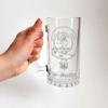 Clan MacDuff Scottish Crest Stein Set of 4, 16oz Engraved Highland Family Emblem  Personalized Clan Heritage Beer Glasses view 3
