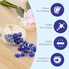 Houseables Glass Beads for Vases, Marbles for Vases, Glass Marbles, Filler, Blue Beads, Flat, Blue Gems, Crafts, Pebbles, Stones, Decorative Rocks, Plants, Florist, Floral, Fishbowl, 5 LBS, 400-500 PC view 3