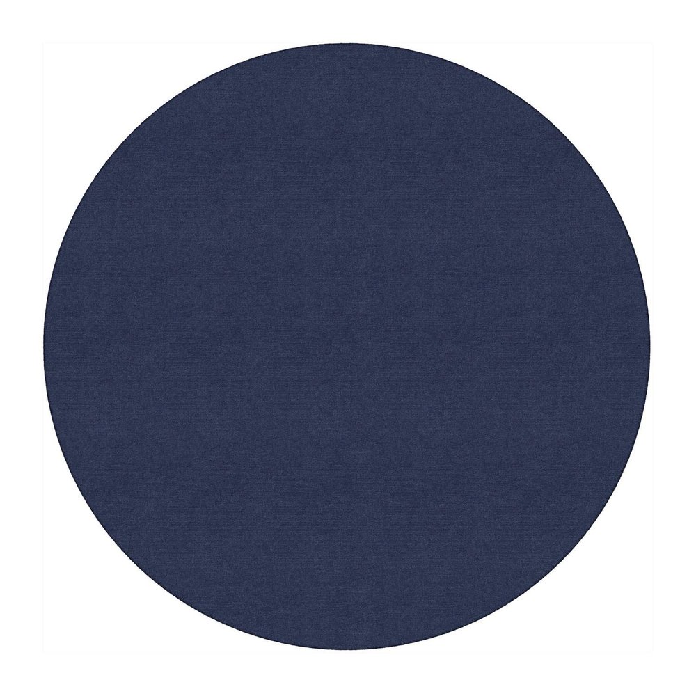 Flagship Carpet 6' Round Amerisoft School Classroom Rug - Navy