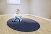 Flagship Carpet 6' Round Amerisoft School Classroom Rug - Navy view 2
