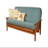 Kodiak Furniture Monterey Futon Set, No Drawers, with Barbados Base and Linen Aqua Mattress view 3