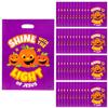 Fun Express Christian Pumpkin Plastic Gift Bags 50 Pack - Fall Halloween Treat Bags with Handles for Church Trunk or Treat Events | Religious Party Favors for Sunday School & Fall Festivals view 1