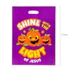Fun Express Christian Pumpkin Plastic Gift Bags 50 Pack - Fall Halloween Treat Bags with Handles for Church Trunk or Treat Events | Religious Party Favors for Sunday School & Fall Festivals view 2