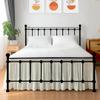 Shreem Linen Ruffled Bed Skirt with Split Corners, Gathered Style, 100% Microfiber, 21-Inch Drop, Dust Ruffle Bedskirt with Platform, Full, Ivory view 1