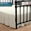 Shreem Linen Ruffled Bed Skirt with Split Corners, Gathered Style, 100% Microfiber, 21-Inch Drop, Dust Ruffle Bedskirt with Platform, Full, Ivory view 2