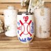 Bridesmaid Tumbler - a fun bridal party gift for the best bridesmaids. A fully custom wedding tumbler or wine tumbler. view 1