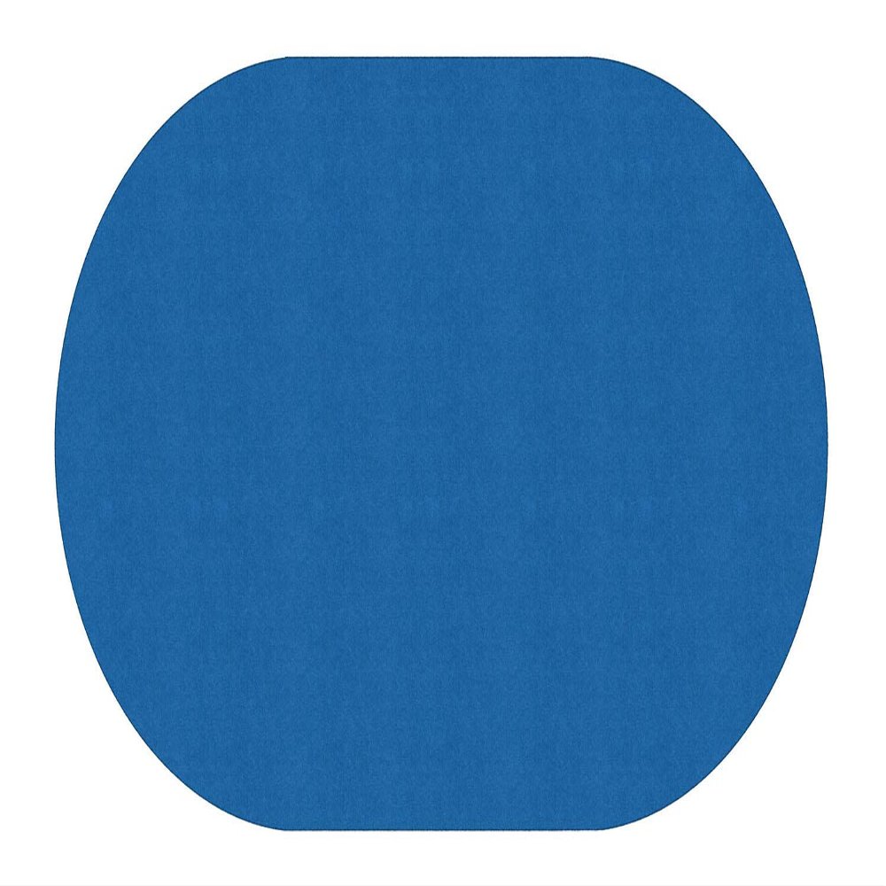 Flagship Carpet Amerisoft School Classroom Oval Rug, Royal Blue - 7'6" x 12'