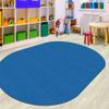 Flagship Carpet Amerisoft School Classroom Oval Rug, Royal Blue - 7'6" x 12' view 2