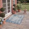 SAFAVIEH Washable Rug Outdoor Courtyard Collection - 2' x 3'7", Navy & Grey, Non-Shedding & Easy Cleaning, Ideal for Patio, Front Door, Entryway, Doormat (CY8671-368) view 1