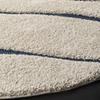 SAFAVIEH Florida Shag Collection Area Rug - 4' Round, Cream & Blue, Non-Shedding & Easy Care, 1.2-inch Thick Ideal for High Traffic Areas in Living Room, Bedroom (SG472-1165) view 2