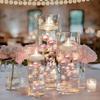 300 Floating Blush Light Pink Pearls- 12 Warm White Submersible Fairy Lights Strings Hidable Submersible Batteries- 4 Gallons of Transparent Water Gels for Vases view 1