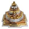 Awaken Your Kundalini Sri Meru Yantra Yantram, Sri Chakra, Maha Meru - Spiritual Blessings, Prosperity, Enlightenment - in Brass & Ashtadhatu (3" Ashtadhatu 3 Tone Polish) view 1