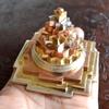 Awaken Your Kundalini Sri Meru Yantra Yantram, Sri Chakra, Maha Meru - Spiritual Blessings, Prosperity, Enlightenment - in Brass & Ashtadhatu (3" Ashtadhatu 3 Tone Polish) view 2
