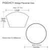 PIGCHCY Wedge Shaped Placemats Set of 6 with Centerpiece Round Mats Washable Kitchen Placemats Heat-Resistant Table Mats (Silver Grey) view 2