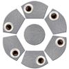 PIGCHCY Wedge Shaped Placemats Set of 6 with Centerpiece Round Mats Washable Kitchen Placemats Heat-Resistant Table Mats (Silver Grey) view 4
