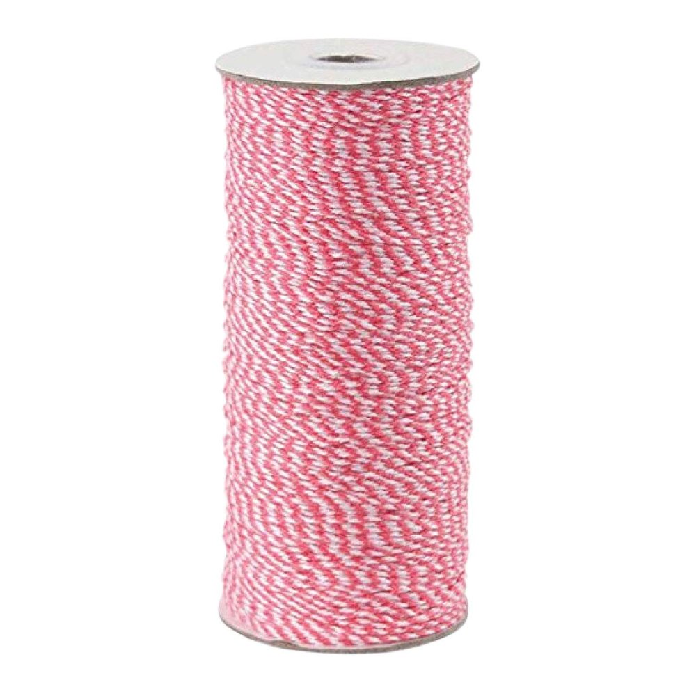 Oasis Supply 16 Ply Heavy Duty Cotton Bakers Twine, 2 mm x 750 Feet Gift Wrapping Twine (Pink)