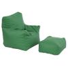 FDP SoftScape Bean Bag Chair and Ottoman Set, Furniture for Kids, Perfect for Reading, Playing Video Games or Relaxing, Alternative Seating for Classrooms, Daycares, Libraries or Home - Green view 1