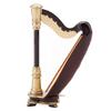 Garosa Miniature Wind Up Harp Wooden Classical Harp Replica for Dollhouse Decor with Display Stand Musical Collectibles Unique Gift Idea Small Scale Instrument Model Toy Collection Accessory view 3