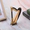 Garosa Miniature Wind Up Harp Wooden Classical Harp Replica for Dollhouse Decor with Display Stand Musical Collectibles Unique Gift Idea Small Scale Instrument Model Toy Collection Accessory view 4