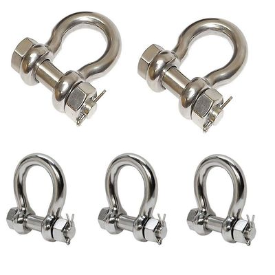 Prolinemax D Ring Bow Rigging Bolt Pin Anchor Shackle Marine Stainless Steel 316 5Pc 5/16 Inch