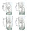 Clan MacBeth Scottish Clan Crest 16oz Beer Stein Set of 4  Personalized Heraldic Engraving view 1