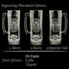 Clan MacBeth Scottish Clan Crest 16oz Beer Stein Set of 4  Personalized Heraldic Engraving view 4