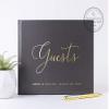 Custom Wedding Sign-in Guest Book, Personalized Signature Book with Bride Groom Names & Date - Hardcover (9x6 inches) view 1