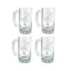 MacMillan Scottish Family Clan Crest Stein Set of 4, 16oz  Personalized Heraldic Engraving view 1