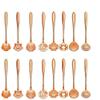 16-Piece Stainless Steel Tableware - Creative Flower Design Coffee, Sugar, Tea & Stir Spoons, 8 Patterns, 2 Sets (Rose Gold) view 2