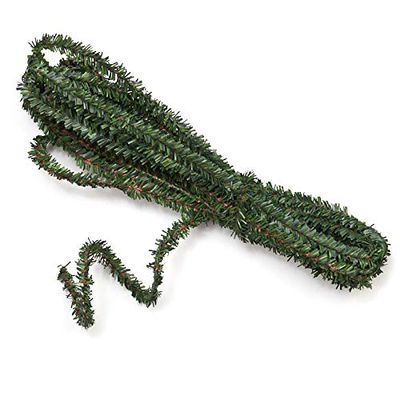 88 Feet of Bendable Artificial Miniature Pine Roping Garland by Factory Direct Craft - Mini Thin Pine Garland for Christmas Decorations, Crafts, Dollhouse and Holiday Trim