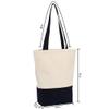 Azuca Heavy Duty 12 oz Canvas Tote Bags DIY for Crafting and Decorating Reusable Grocery Washable Bag Shopping Bag 17x14x4 Inch - 6 Pack (Dark blue) view 2