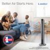 Lasko Tower Fan, Oscillating Performance, Remote Control, Nighttime Setting, Timer, 3 Speeds, High-Velocity Tower Fan, Room Fan for Bedroom or Office, 48" Gray, T48314 view 2