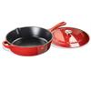 Cuisinart 12-Inch Cast Iron Chicken Fryer with Lid, 4.5 Quart Capacity, Porcelain Enameled Interior, Oven Safe, Induction Compatible, Red Gradient view 2