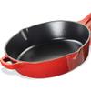 Cuisinart 12-Inch Cast Iron Chicken Fryer with Lid, 4.5 Quart Capacity, Porcelain Enameled Interior, Oven Safe, Induction Compatible, Red Gradient view 3