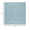 SAFAVIEH Washable Rug Outdoor Courtyard Collection - 6'7" Square, Aqua Blue & Grey, Non-Shedding & Easy Cleaning, Ideal for Patio, Backyard, Mudroom (CY8680-37121) view 2