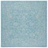 SAFAVIEH Washable Rug Outdoor Courtyard Collection - 6'7" Square, Aqua Blue & Grey, Non-Shedding & Easy Cleaning, Ideal for Patio, Backyard, Mudroom (CY8680-37121) view 3