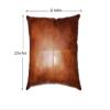 Azrah Traders Lambskin Leather Pillow Cover - Sofa Cushion Case - Decorative Throw Covers for Living Room & Bedroom, 22x22 Inches - Tan Antique Pack of 2 view 3