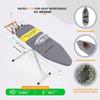 Xabitat Full Size Ironing Board 57" X 15" with Wall Mount Hanger, Full Metal Construction Iron Board, Built in Iron Caddy, Heat & Scorch Resistant Fabric, Cord Holder (Gray, 15 x 57 Inches) view 3