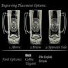 Logan Scottish Clan Crest 26oz Beer Stein Set of 4  Personalized Heraldic Engraving view 4