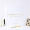 Wedding Guest Book, Personalized Custom White Sign-in or Photo Album Hand Made with Real Foil - Hardcover (10x8 inches) view 1